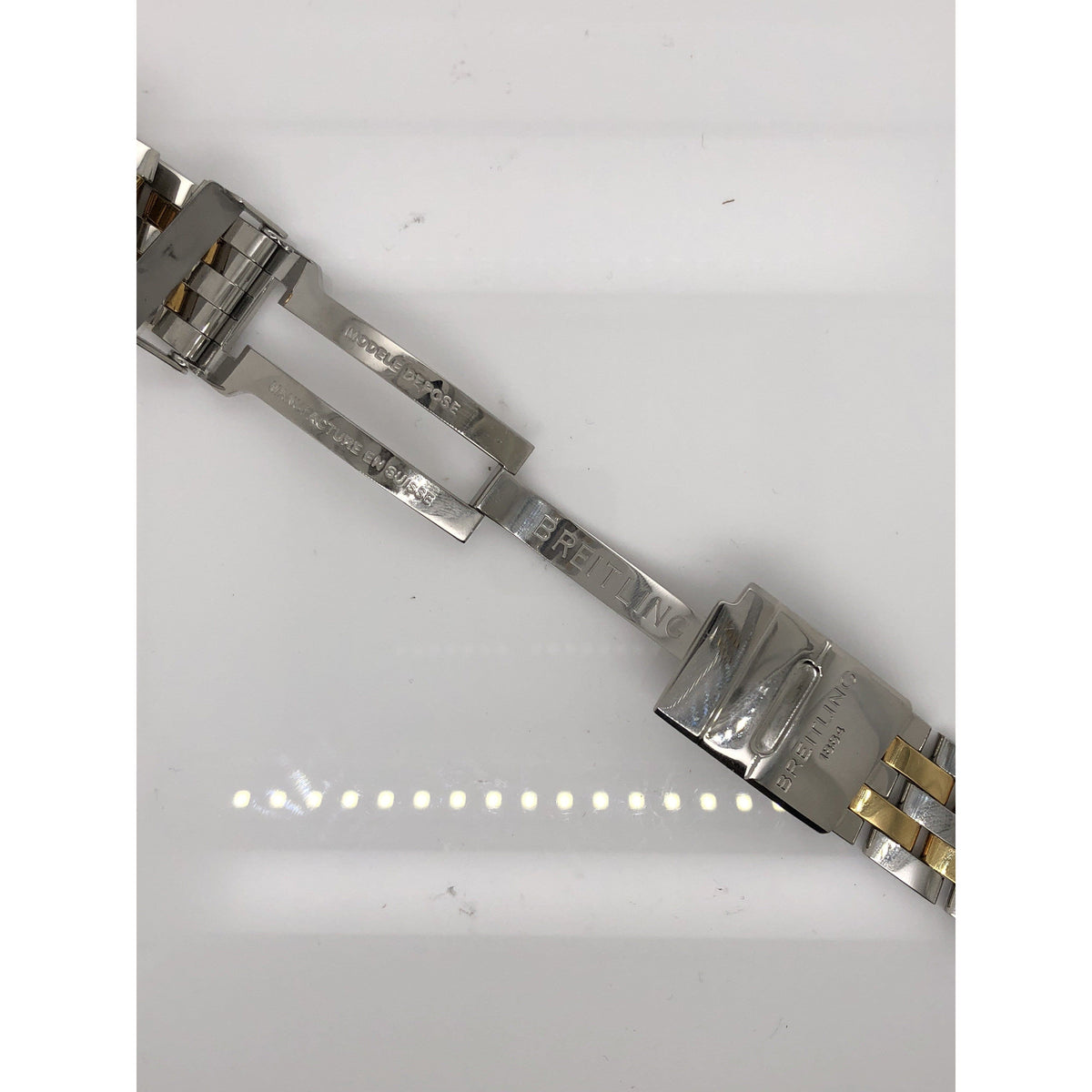 Breitling Two Tone Stainless Steel Strap Deployment Buckle 20-18MM 321D