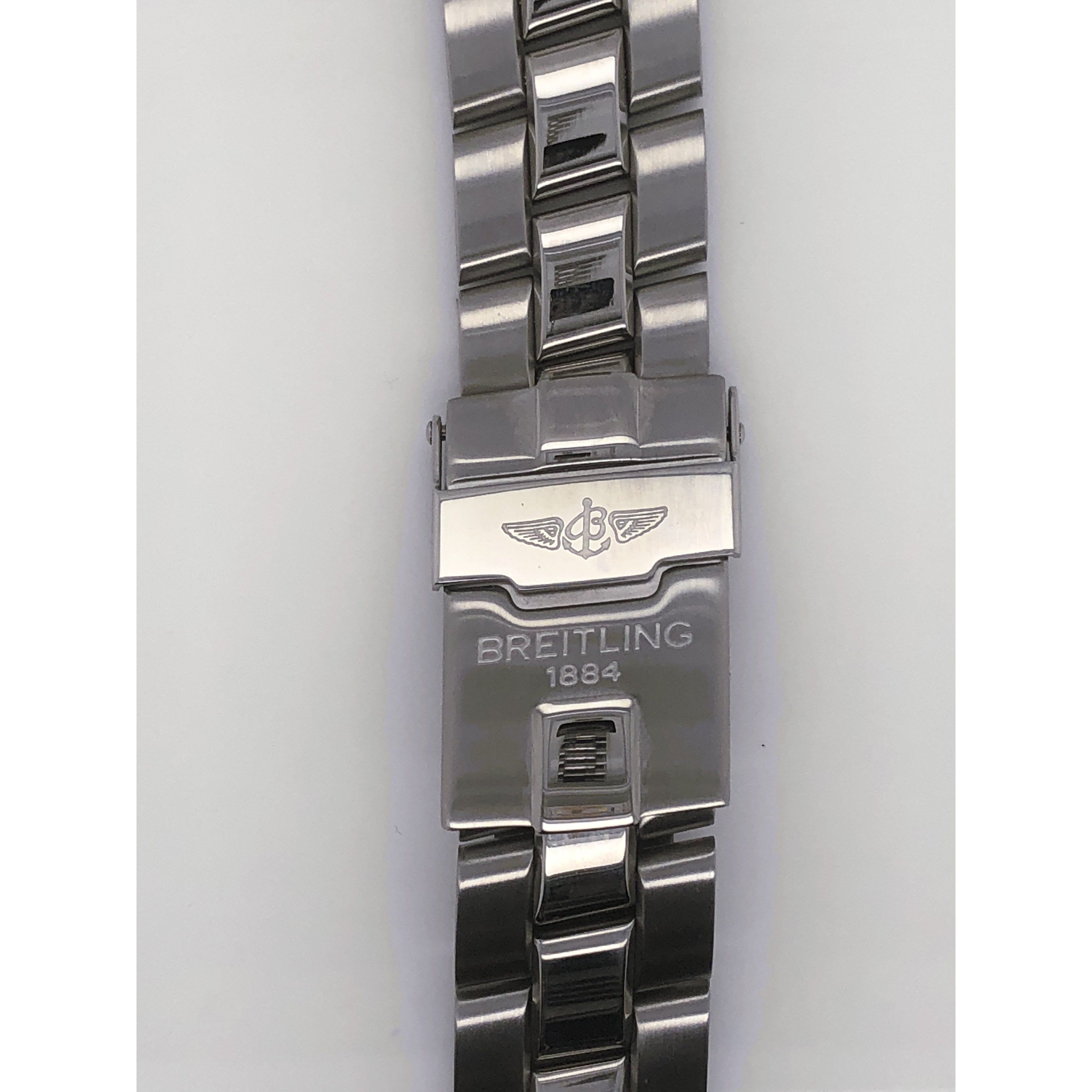 Breitling Silver Stainless Steel Strap Deployment Buckle 18-16mm