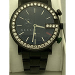 Gucci Men's 2.00CT. 39 RDS Bezel Black Dial Black Stainless Steel Watch 101M