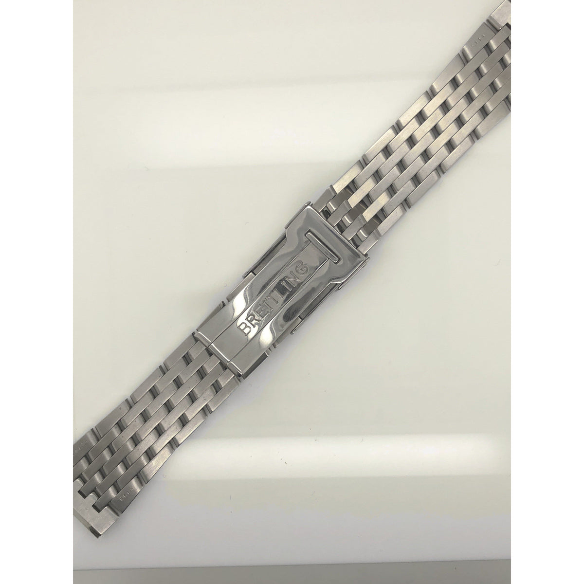 Breitling Silver Stainless Steel Strap Deployment Buckle 22-18mm 433A