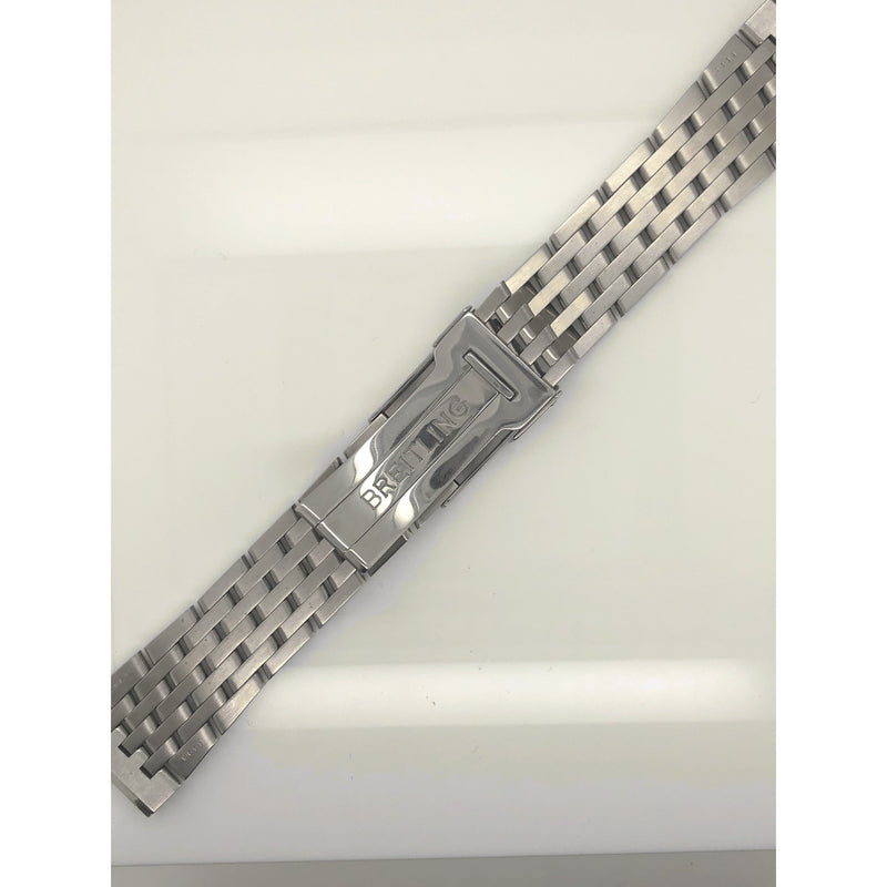 Breitling Silver Stainless Steel Strap Deployment Buckle 22-18mm 433A