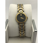 Movado Ladies Black Dial Two Tone Stainless Steel Bracelet Watch 0690764