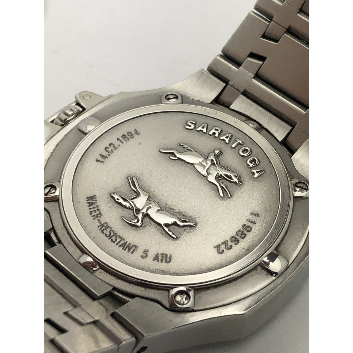 Concord Saratoga Men's Black Dial Stainless Steel Bracelet Watch 1198622