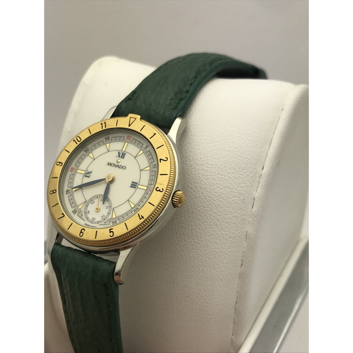 Movado Ladies White Dial Turquoise Genuine Shark Strap Watch 0290379
