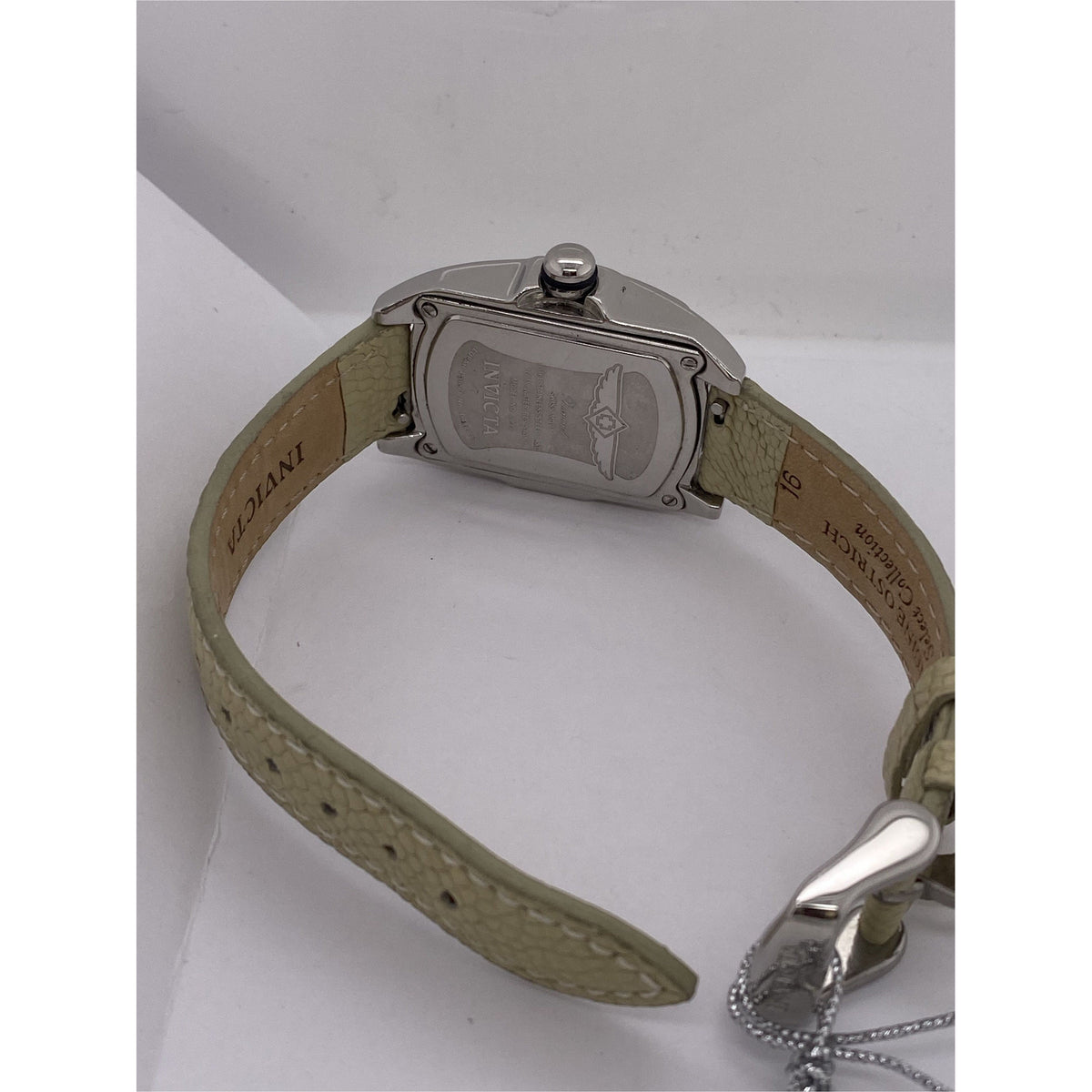 Invicta Ladies Lupah Beige Dial Beige Genuine Ostrich Strap Watch 2009