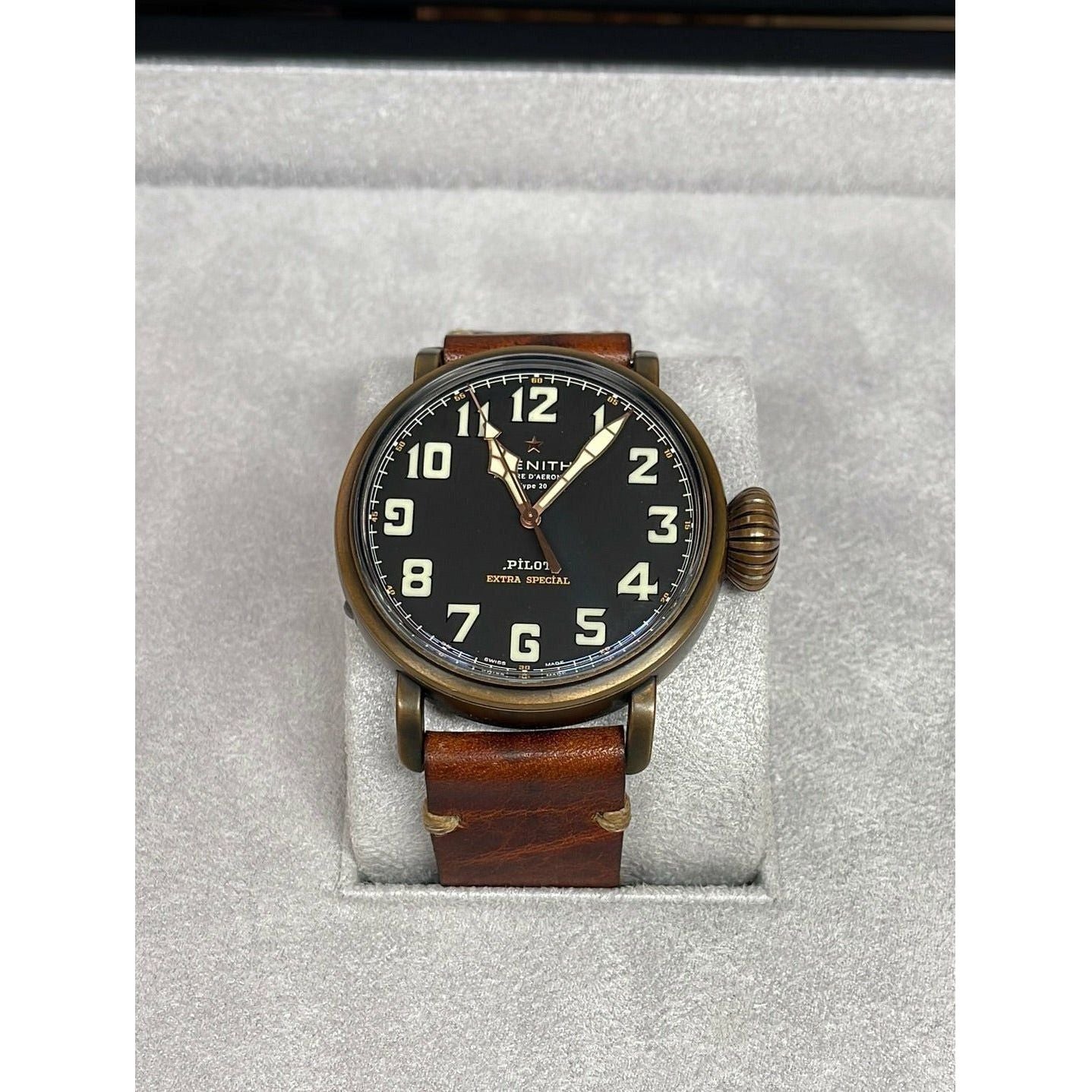 Zenith Men's Brigadier General James B. Thayer Nubuk Leather Watch