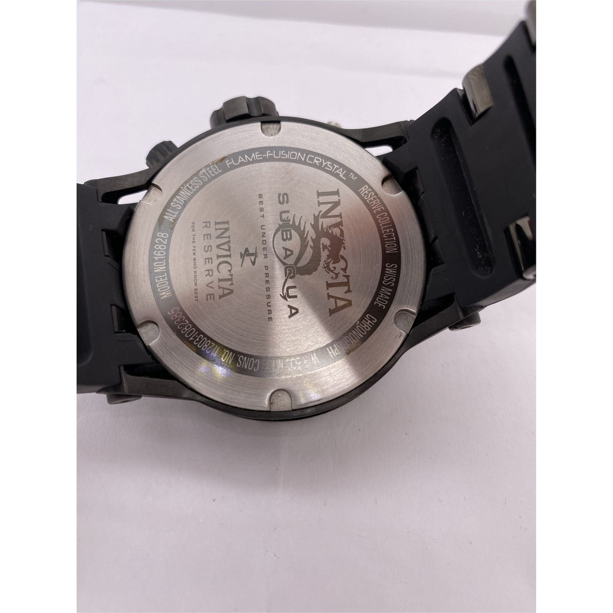 Invicta Subaqua Men's Blue Dial Black Rubber Strap Reserve Collection Watch 16828