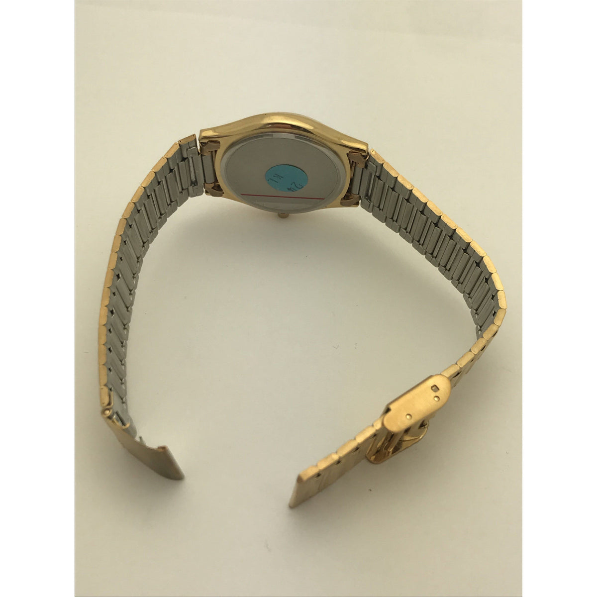 Bulova Unisex Black Dial Yellow Gold Tone Stainless Steel Watch 92507