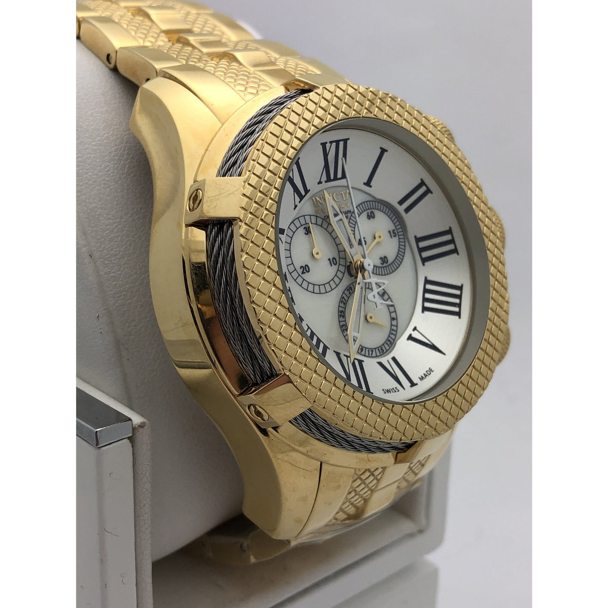 Invicta Reserve Bolt Men's Silver Tone Dial Gold Tone Stainless Steel Watch 17432