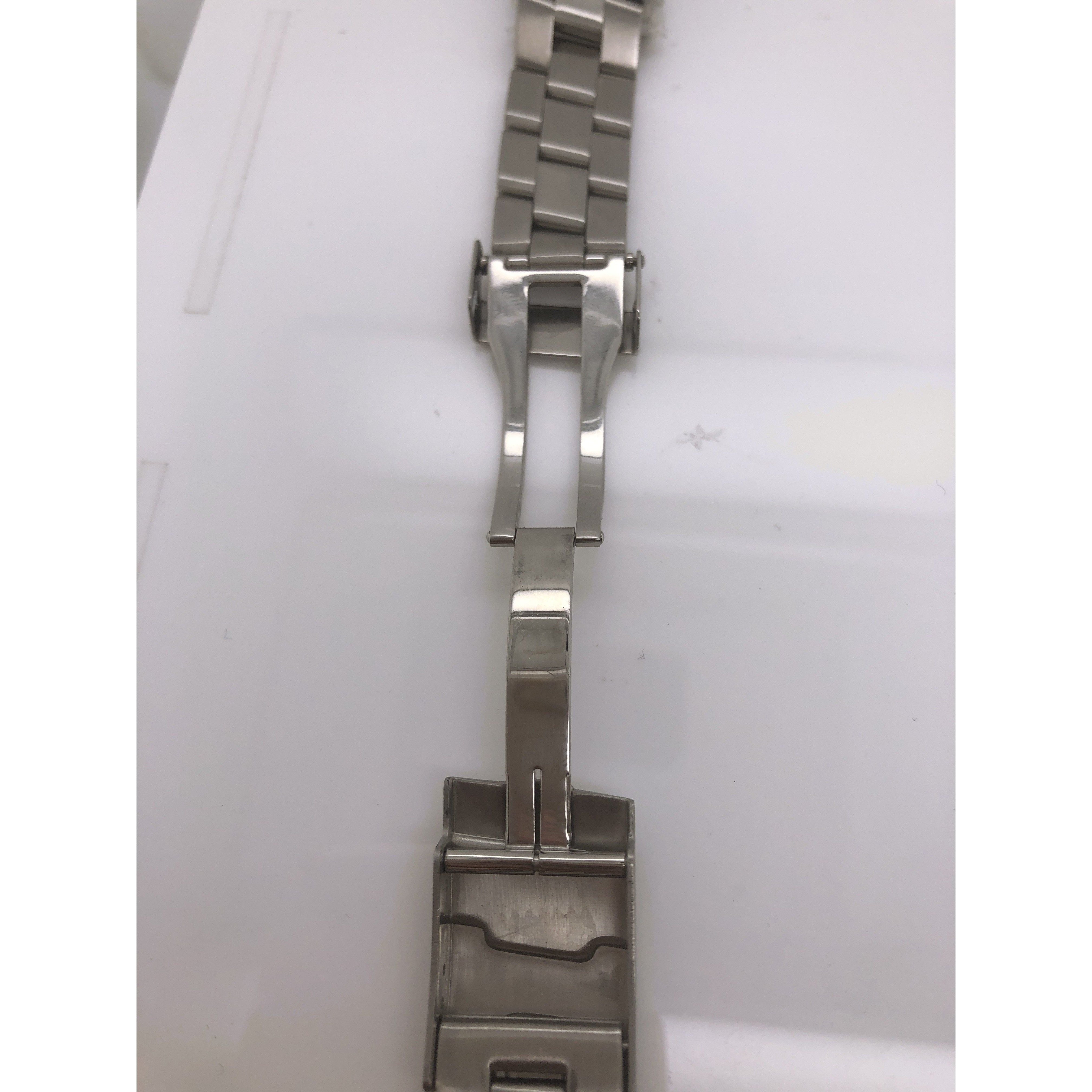 Breitling Silver Stainless Steel Strap Deployment Buckle 18-16mm