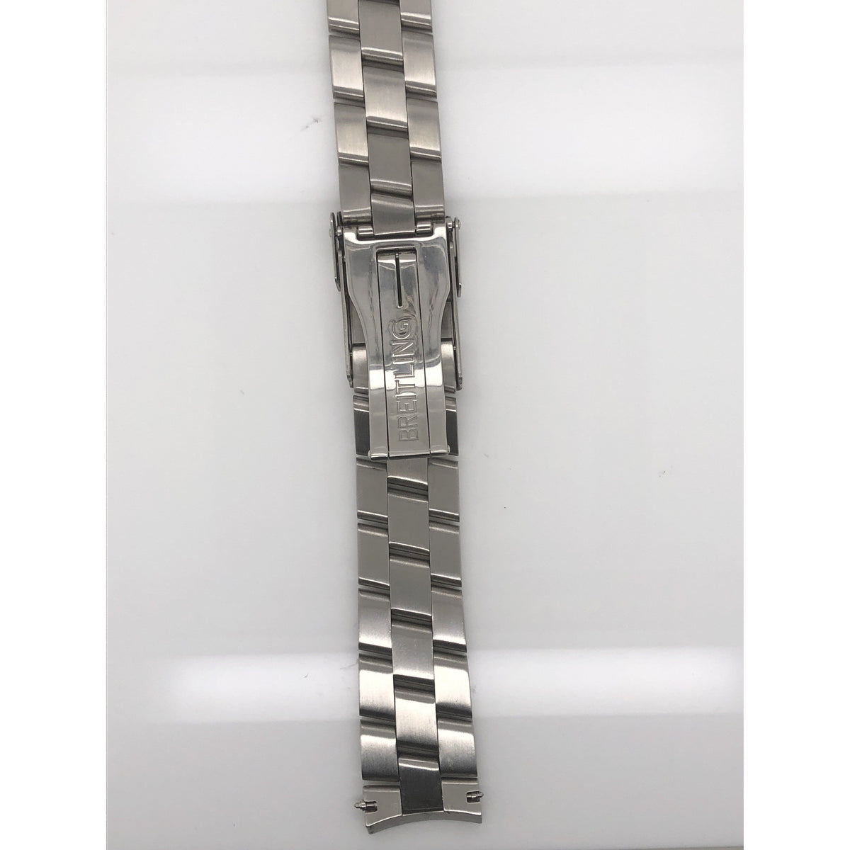 Breitling Silver Stainless Steel Strap Deployment Buckle 18-16mm 824A