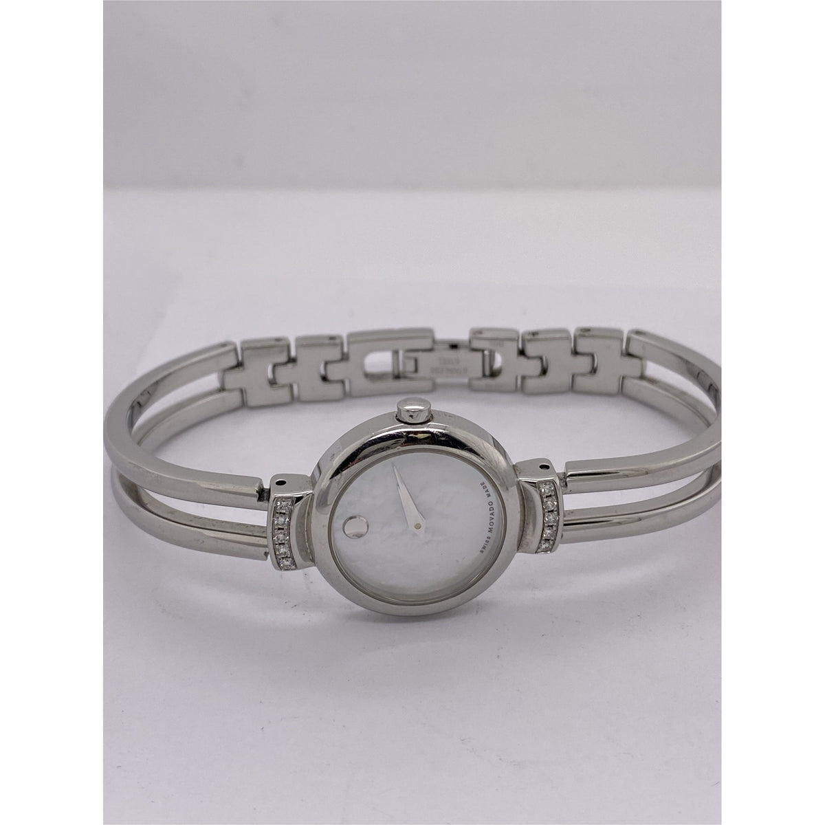Movado Ladies Mother of Pearl Dial Silver Bracelet Watch 06.3.14.1013