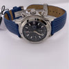 DeVillia Men's Valjoux SUISSE Black Dial Blue Leather Strap Watch 7750