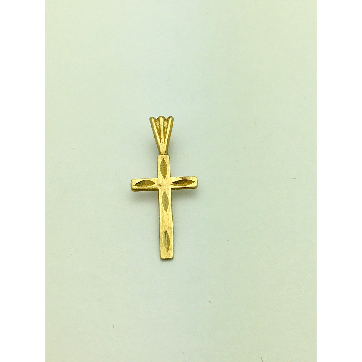 CHARJ016 14K Yellow Gold Cross Charm