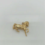 14K Yellow Gold Horse Charm Pendant P004