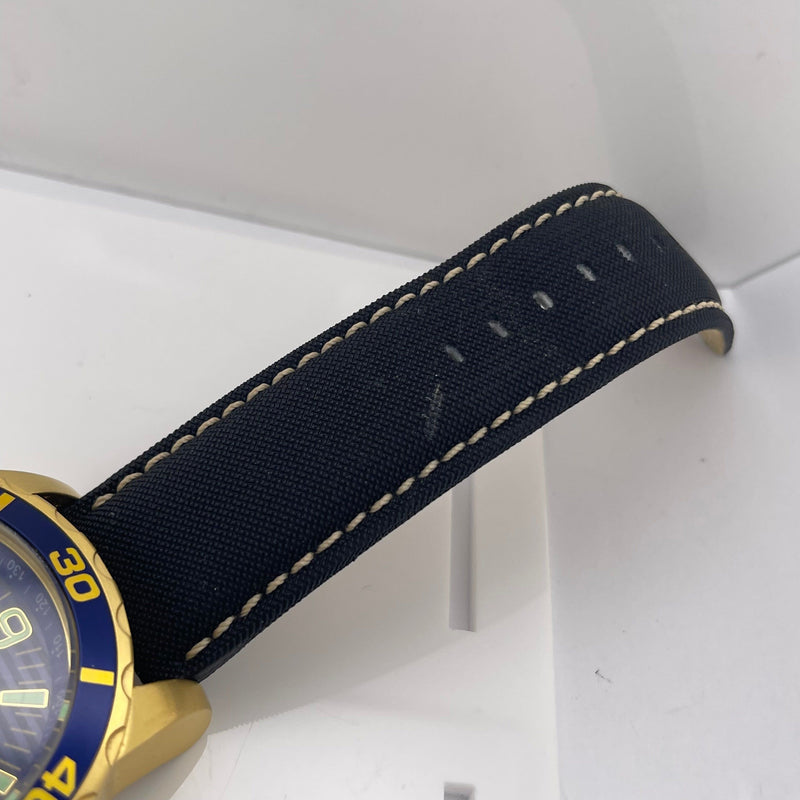 Invicta Men's Corduba Blue Dial Black Leather Strap Watch 4904