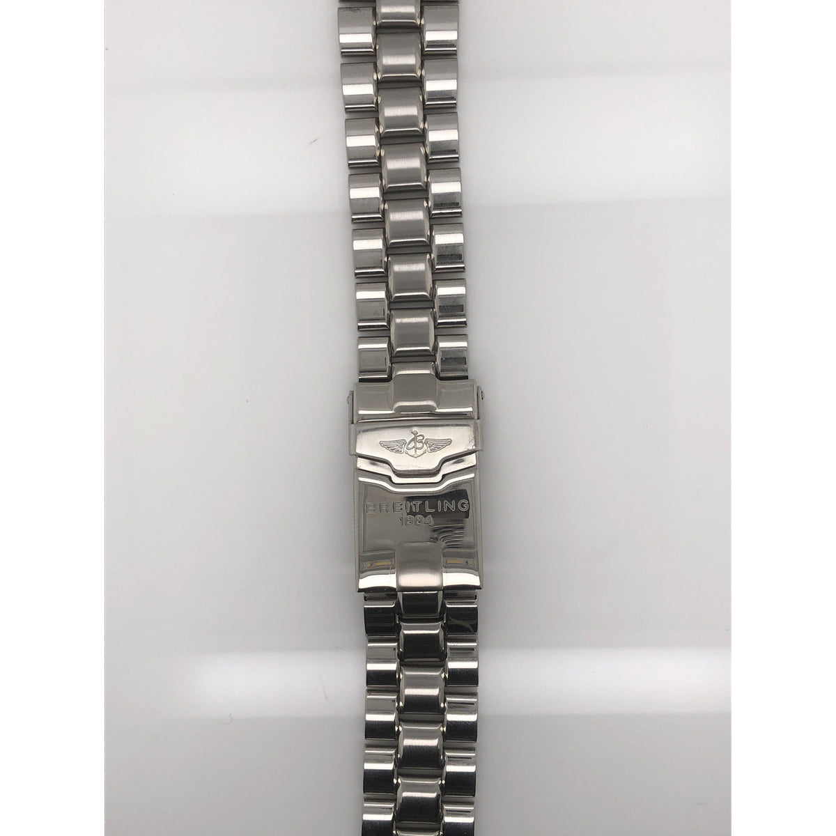 Breitling Silver Stainless Steel Strap Deployment Buckle 20-18 mm 878A