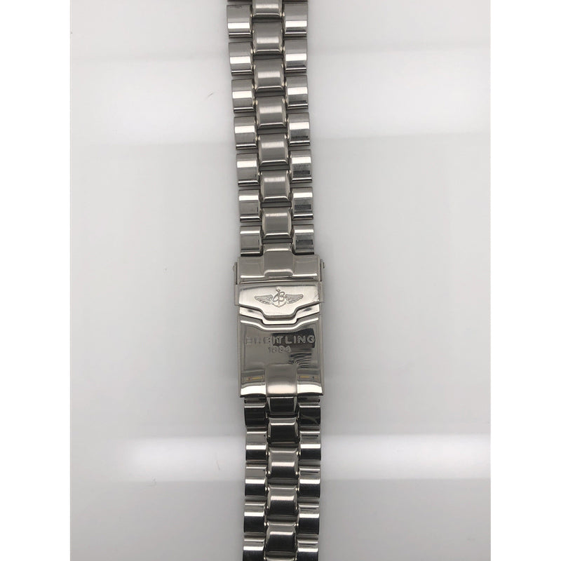 Breitling Silver Stainless Steel Strap Deployment Buckle 20-18 mm 878A