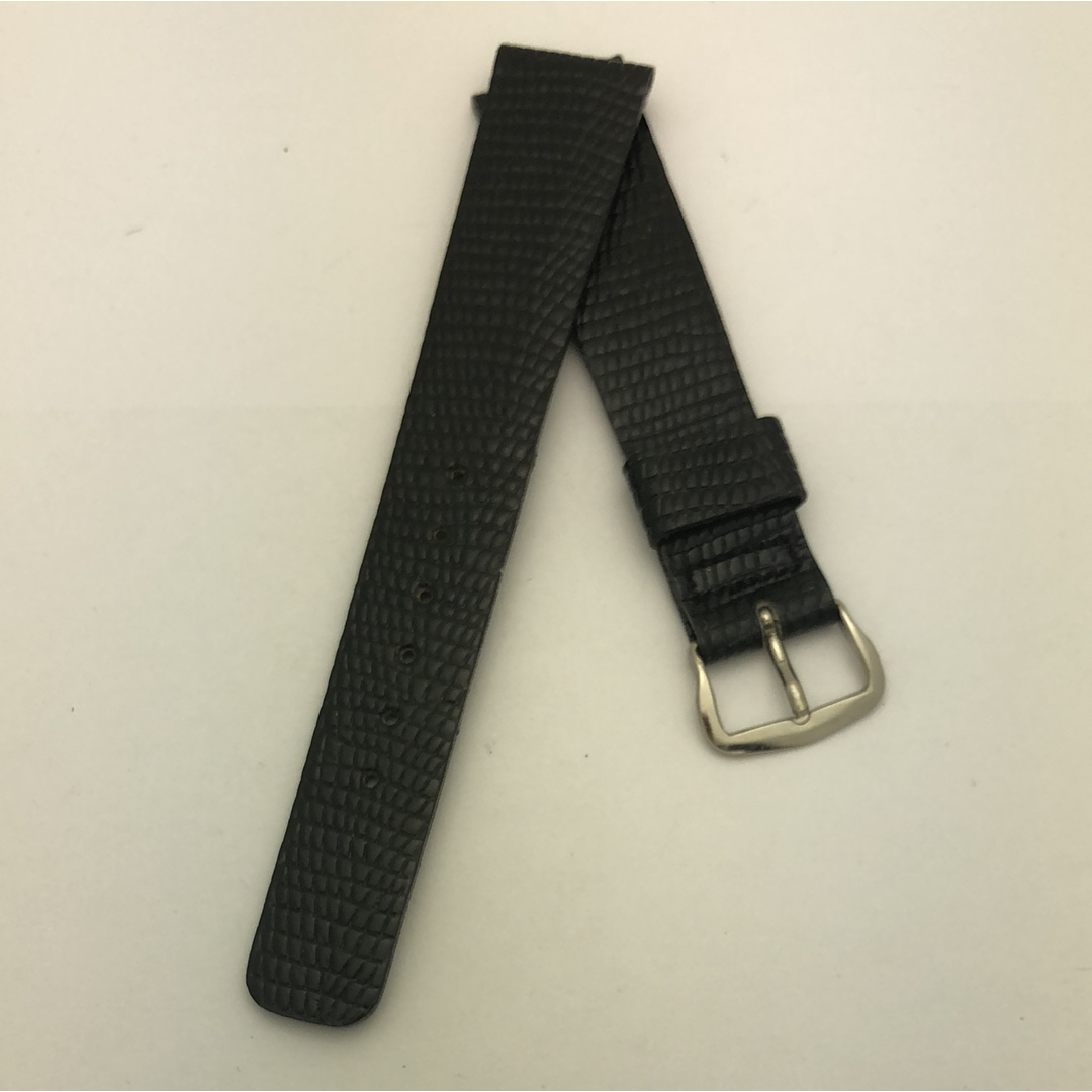 STPBL18MM001 Pulsar Black Genuine Leather Strap OEM With Stainless Steel Buckle