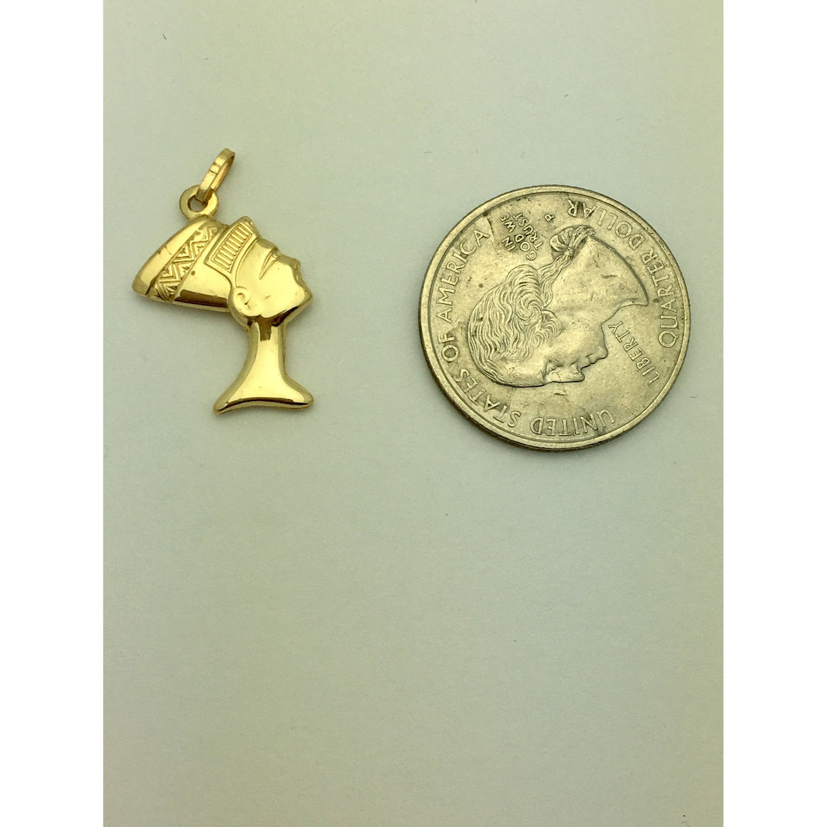 CHARJ038 14K Yellow Gold Lady Pharaoh Charm