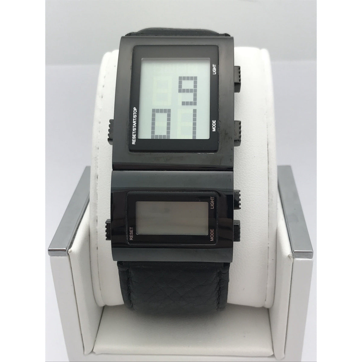 Dolce & Gabbana Men's Highlander Black Leather Band Digital Quartz Watch DW0360