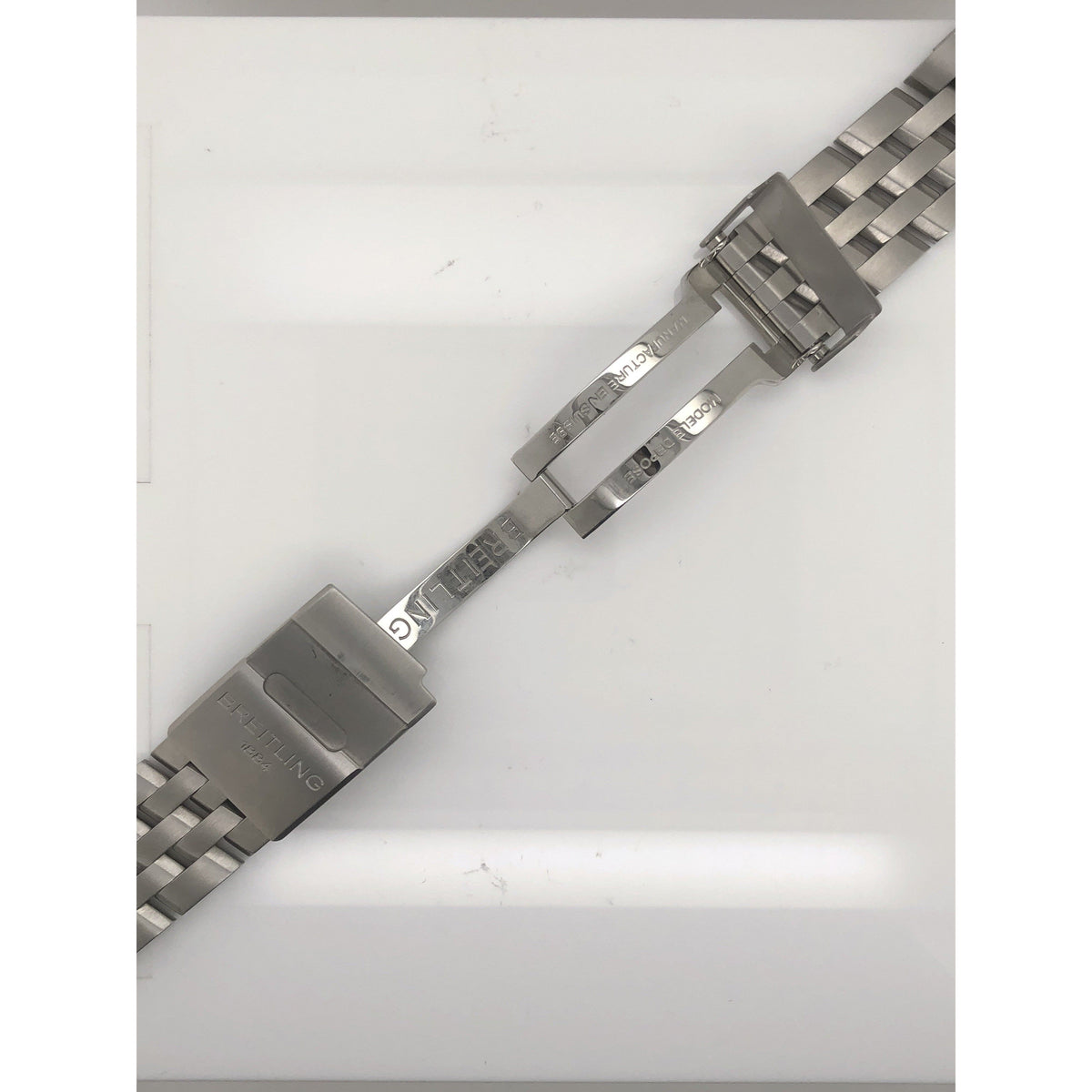 Breitling Silver Stainless Steel Strap Deployment Buckle 22-20mm 371A