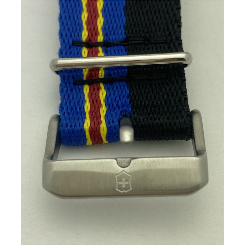 Victorinox Swiss Army Men's Nylon Black/Blue/Yellow/Red Watch Strap