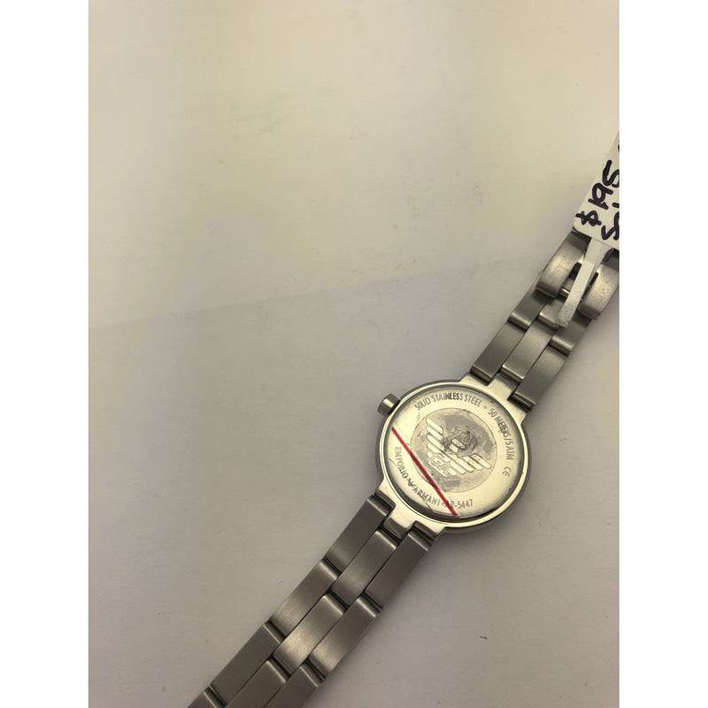 Emporio Armani Ladies Silver Case and Band Stainless Steel Watch AR5447