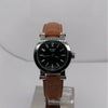 Movado Vizio Unisex Black Dial Brown Leather Strap Watch 1603607