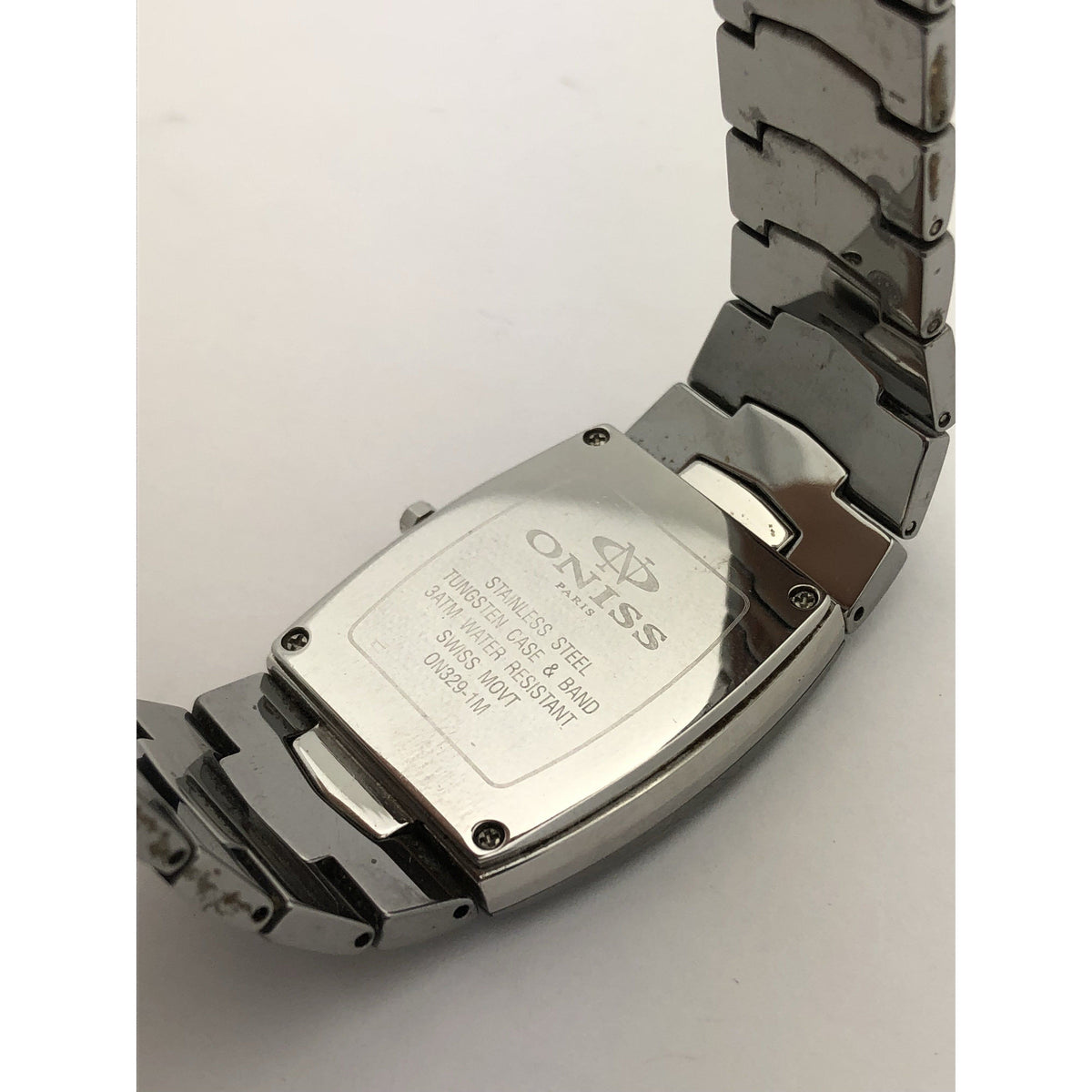 Oniss Men's Black Dial Silver Tone Stainless Steel Watch ON329