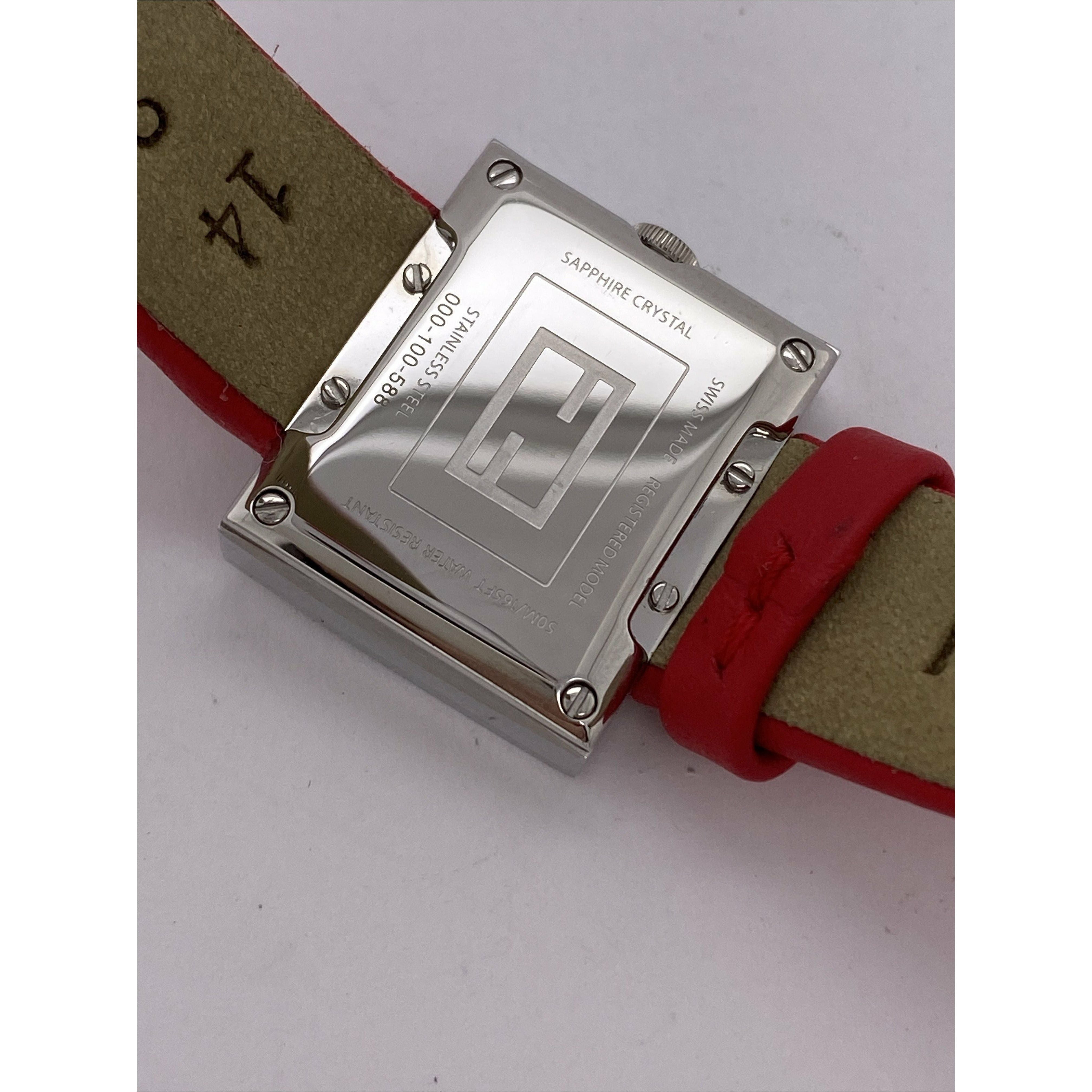 Fendi Red Dial Red Leather Strap Watch FOW850 – ELI ADAMS JEWELERS
