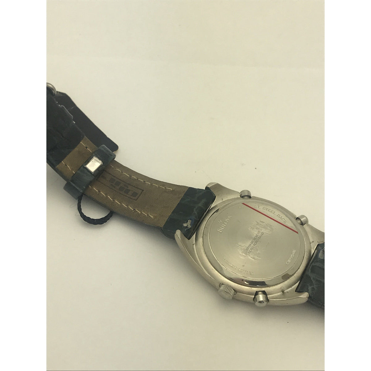 Caravelle by Bulova Ladies Alarm Chronograph Leather Band Strap Watch 43C12