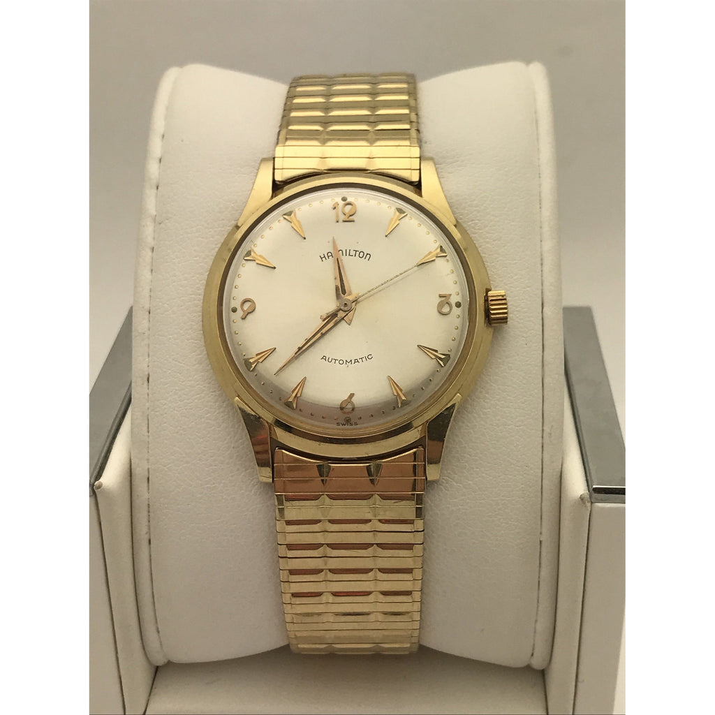 Hamilton Men's 14K Gold Case Swiss Automatic Champagne Dial Watch