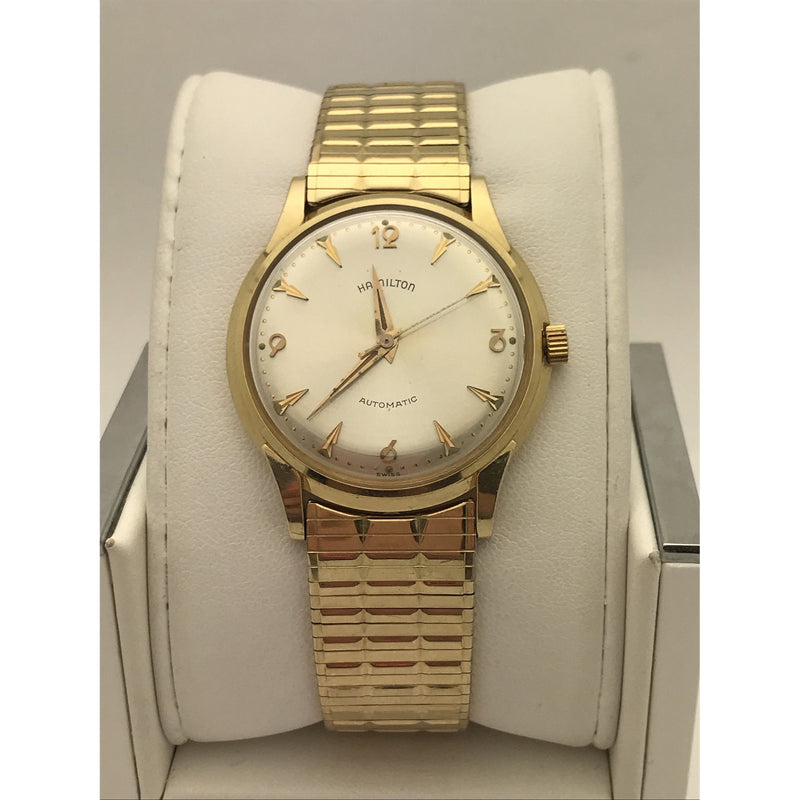 Hamilton Men's 14K Gold Case Swiss Automatic Champagne Dial Watch
