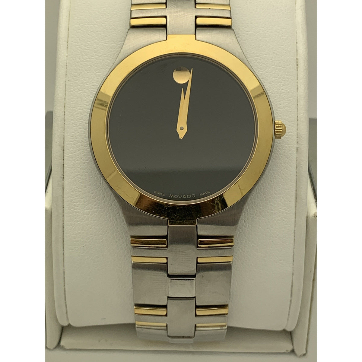 Movado Juro Men's Black Dial Two Tone Stainless Steel Bracelet Watch 0605722