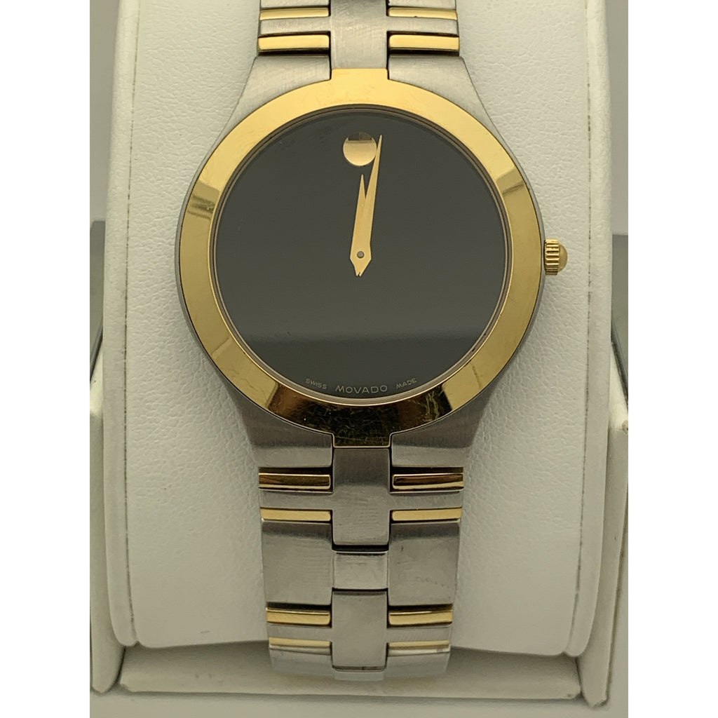 Movado two discount tone watch mens