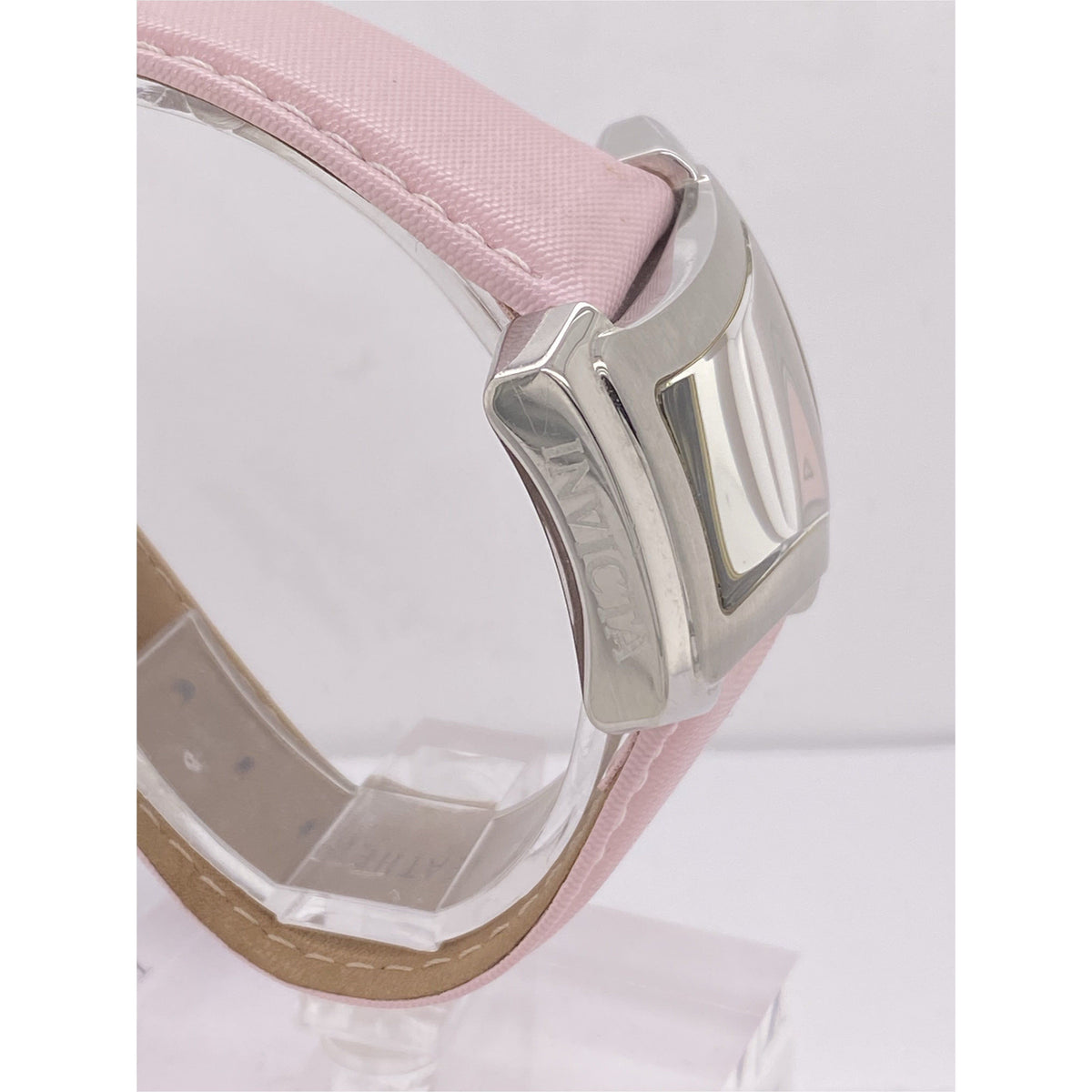 Invicta Ladies Silver Dial Pink Leather Strap Watch 2198