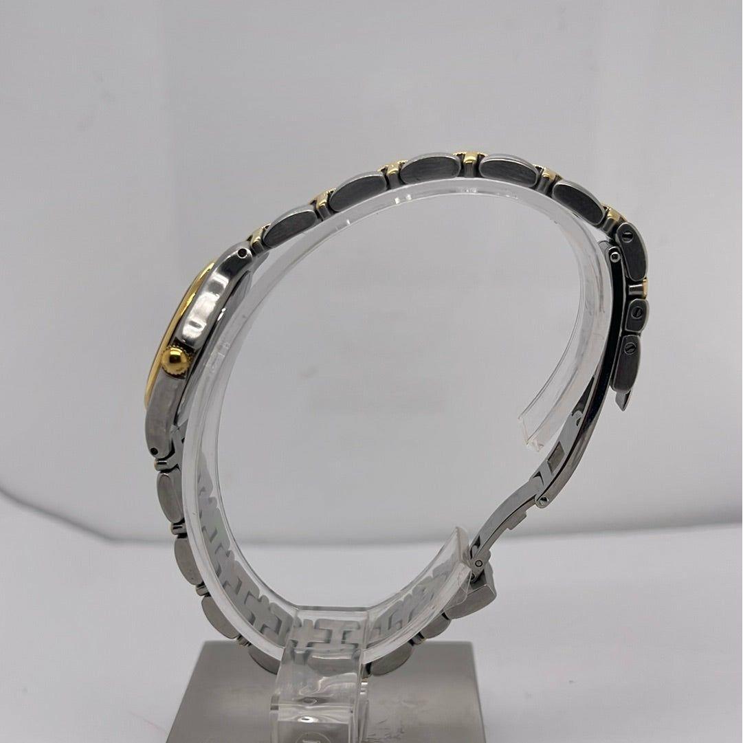 Movado Ladies Black Dial Two Tone Stainless Steel Bracelet Watch 0602067