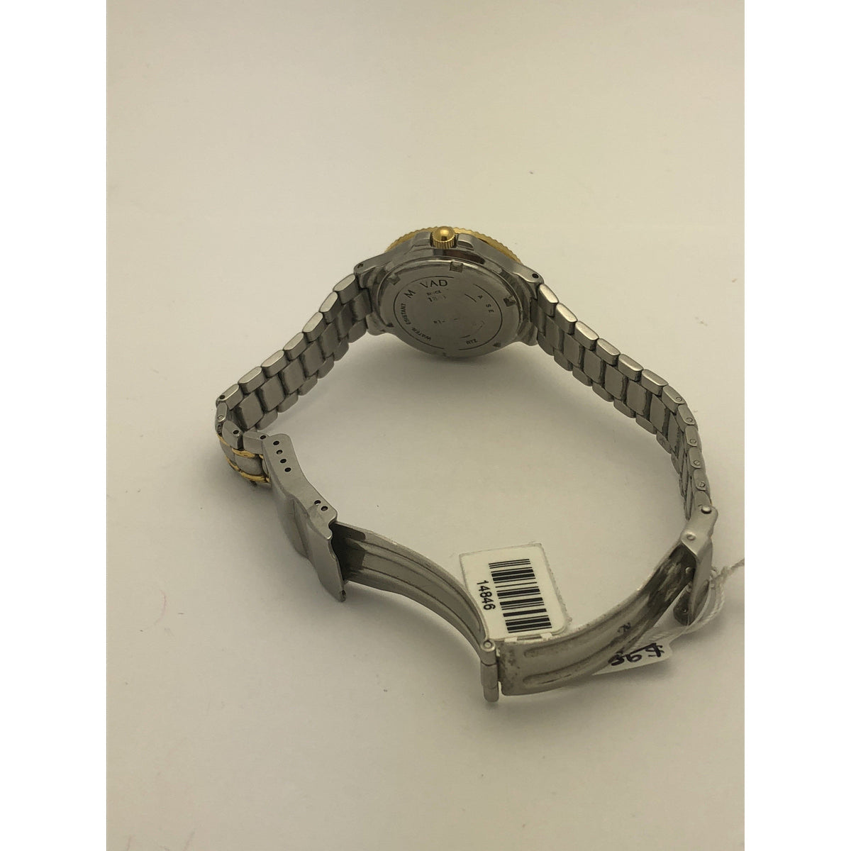 Movado Ladies Black Dial Two Tone Stainless Steel Bracelet Watch 0602077