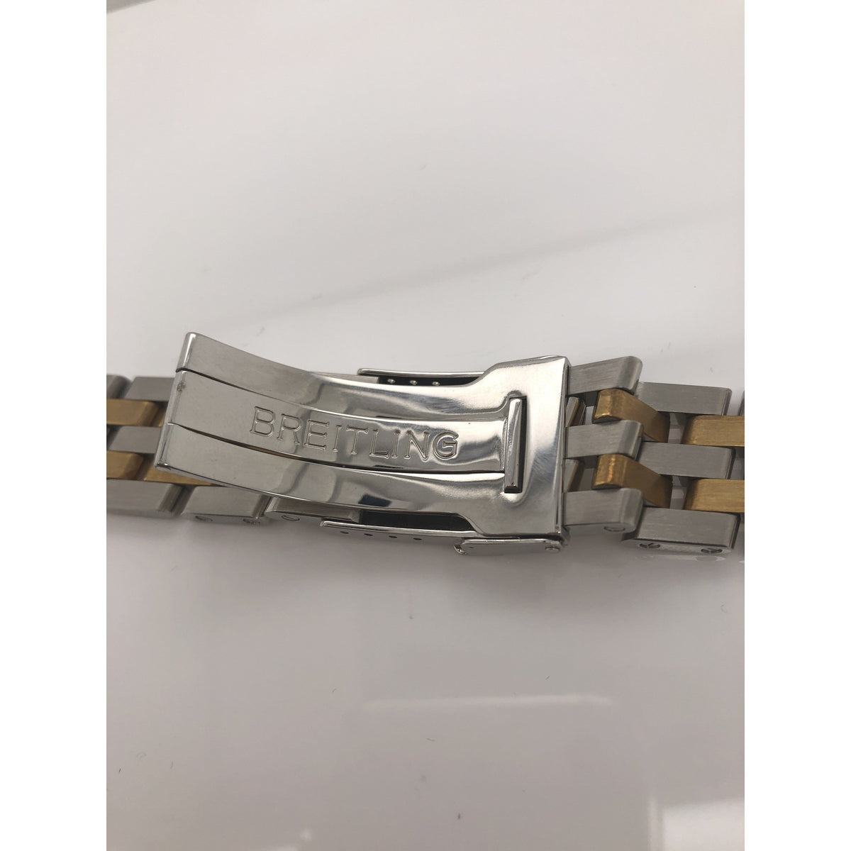Breitling Two Tone Stainless Steel Strap Deployment Buckle 19-18mm 340D