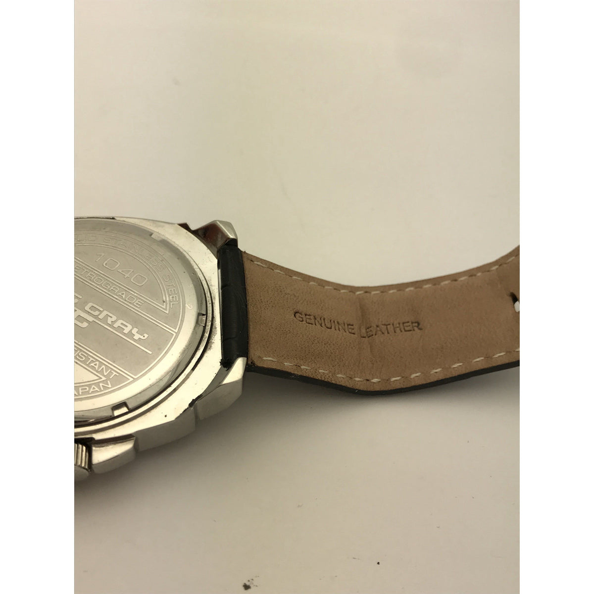 Jorg Gray Men's Square Silver Dial Black Leather Band Watch JG1040-14 101185