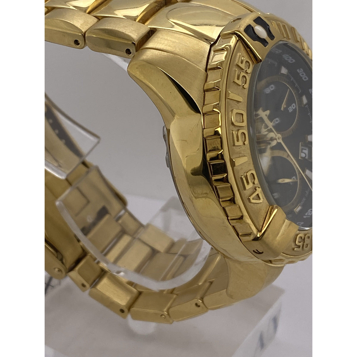 Invicta Men's Reserve Limited Edition Chronograph Black Dial Gold Tone Bracelet 17501
