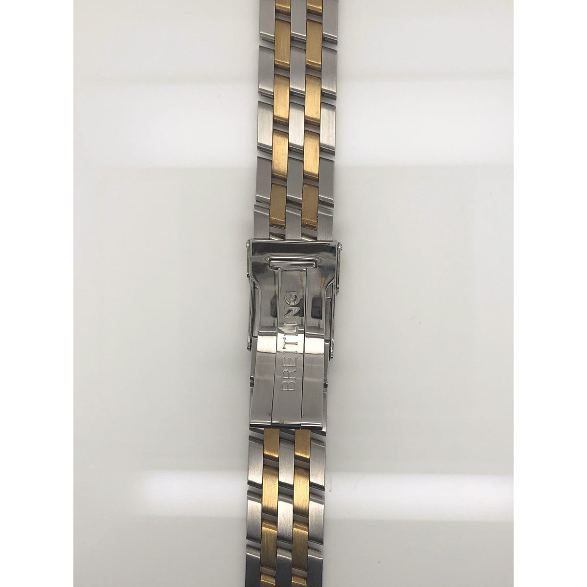 Breitling Two Tone Stainless Steel Strap Deployment Buckle 19-18mm 340D