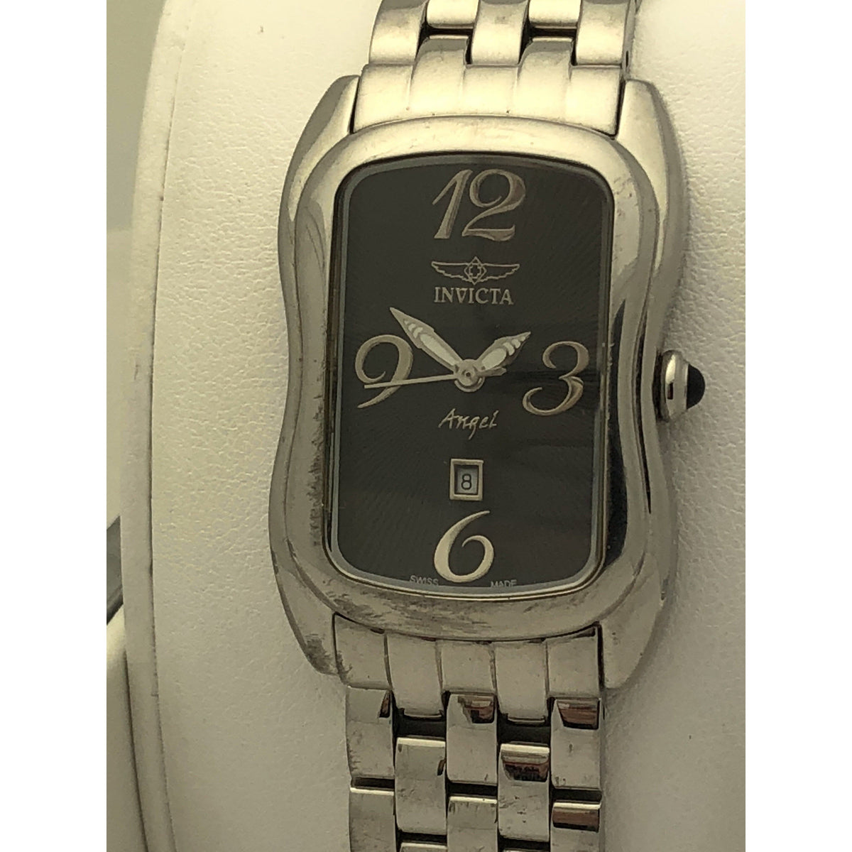Invicta Ladies Black Dial Stainless Steel Case and Bracelet with Date Watch 7084