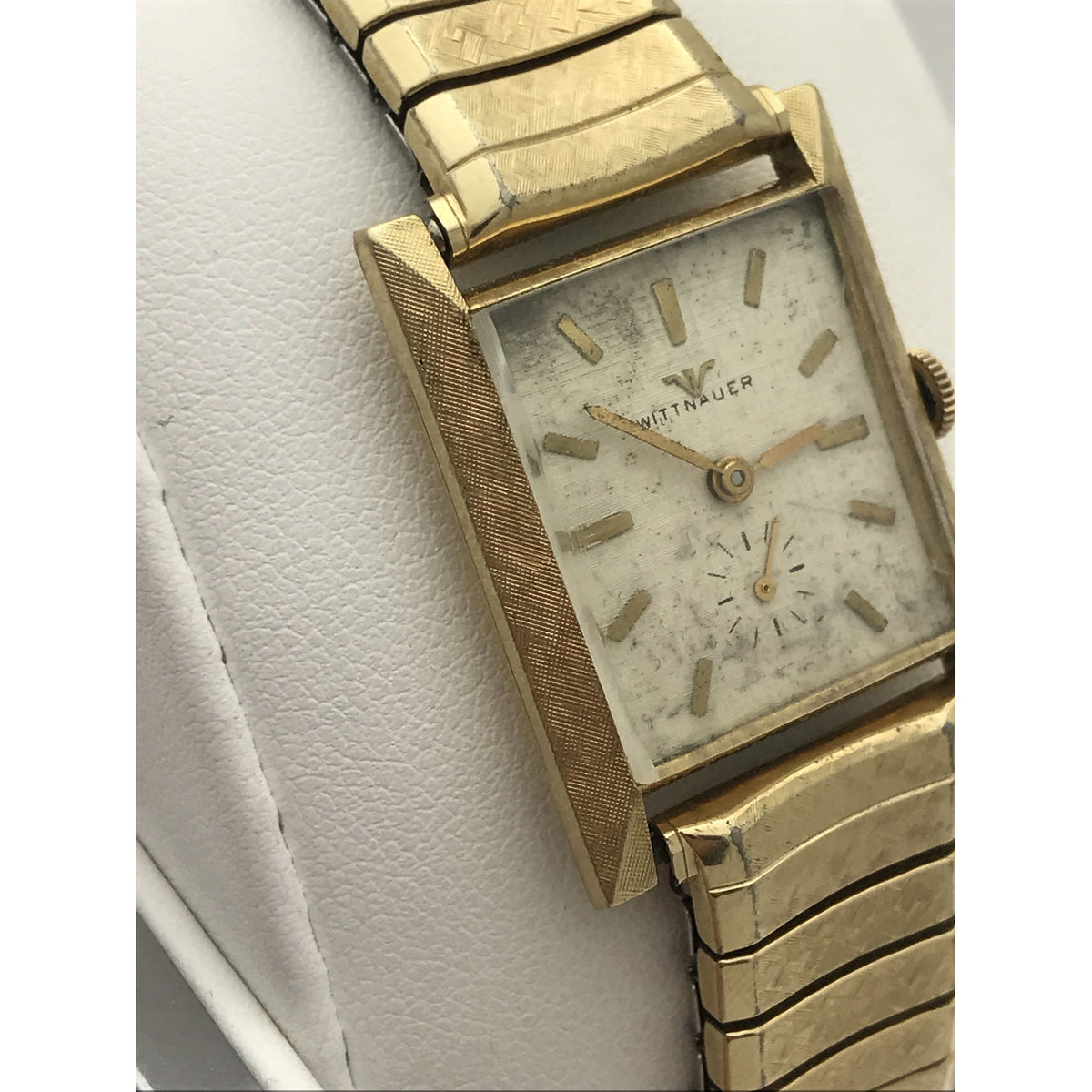 Wittnauer Unisex 14K Gold Case Stretch Band Watch