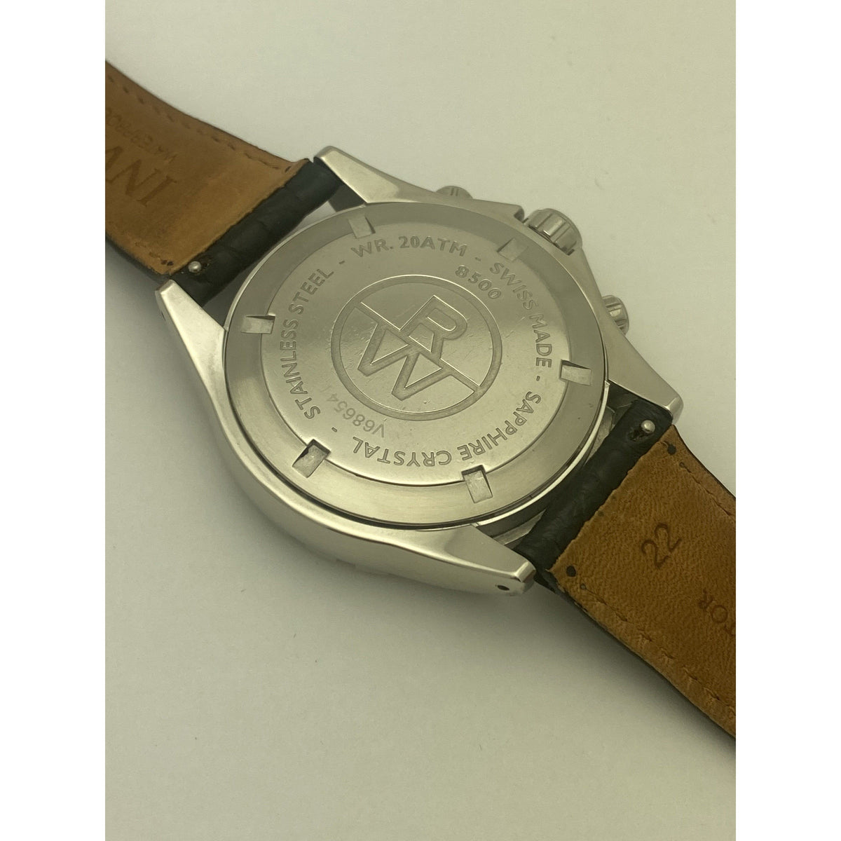 Raymond Weil Geneve Men's Black Dial Black Alligator Strap Watch 8500