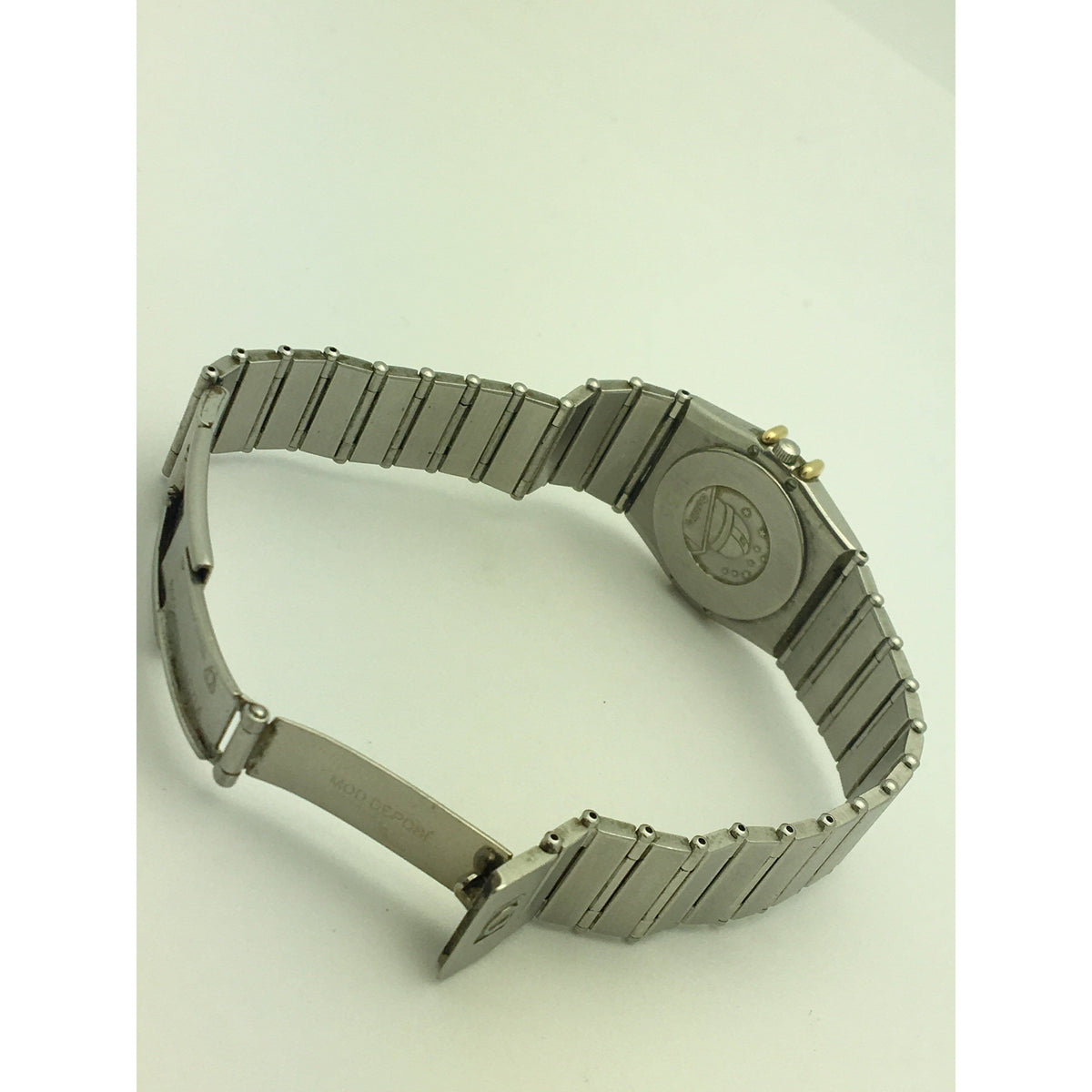 Omega Constellation Ladies 18K Gold & Stainless Steel Quartz Bracelet Watch 1455