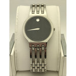 Movado Men's Esperanza Classic Black Dial Stainless Steel Bracelet Watch 0603954