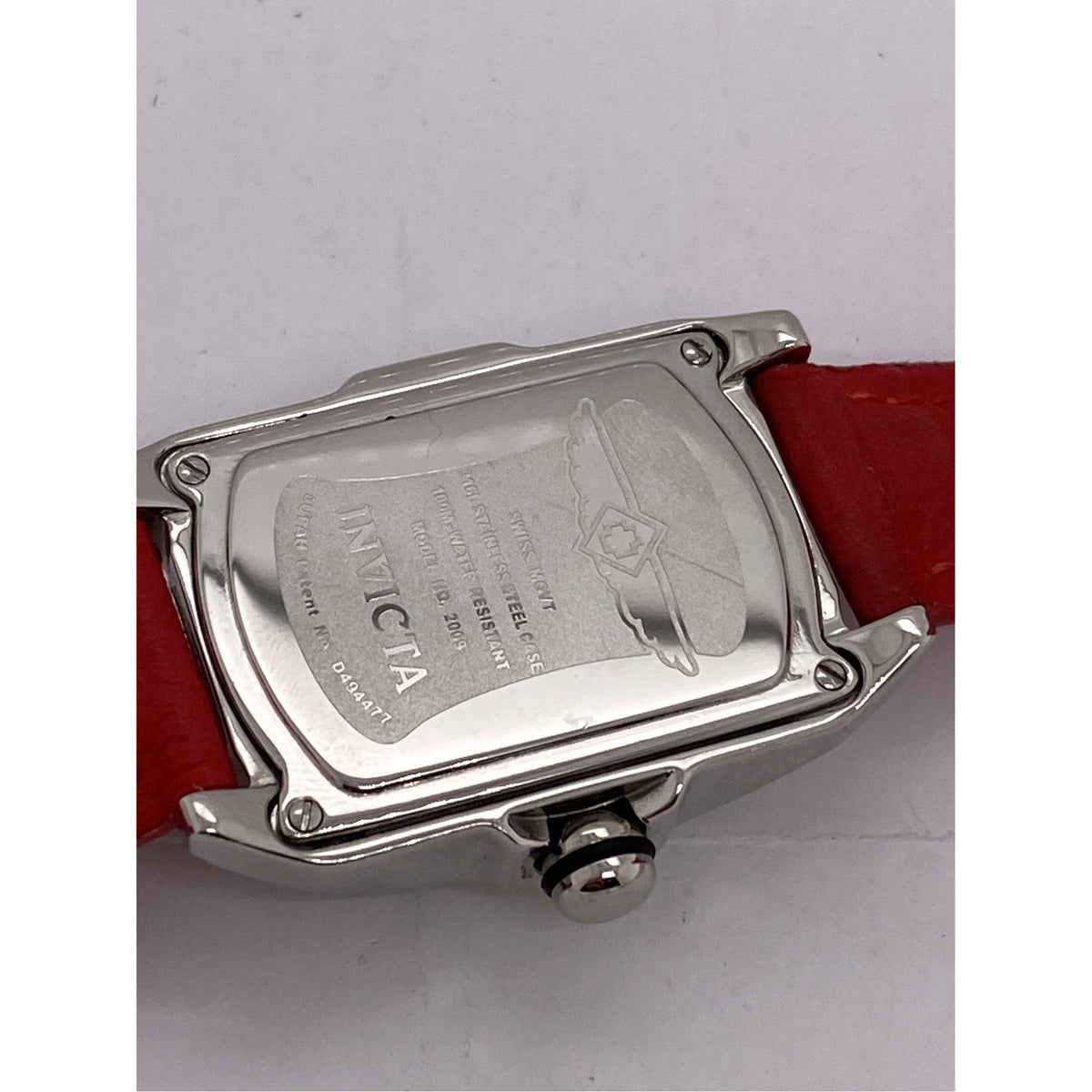 Invicta Ladies Lupah Beige Dial Red Leather Strap Watch 2009