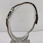 Movado Ladies Black Dial Two Tone Stainless Steel Bracelet Swiss Quartz Watch 0600504